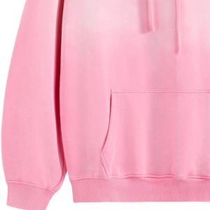 Hoodie Oversize Tricoté Rose Effet Délavé Luxe Hiver Style Vintage en Coton Doux Polaire Streetwear pour Hommes et Femmes - Product Image 3