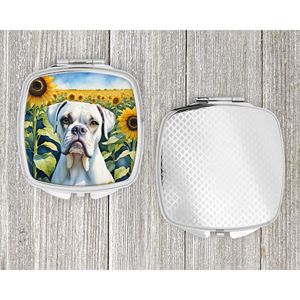 Femmes Compact Tournesols Décoratif Voyage Maquillage Miroir Boxer Pliant Poche Miroir Cadeau pour Filles - Product Image 4