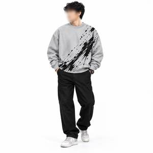 Sweat-shirt à col rond pour homme imprimé sur mesure, sweat-shirt décontracté surdimensionné, streetwear - Product Image 6