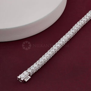 Collar de diamantes cultivados en laboratorio con corte redondo, diseño moderno en oro, para mujer, de proveedor indio: oro de 10Kt, 14Kt y 18Kt. - Product Image 2