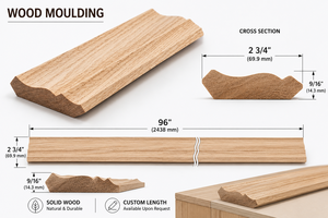 Moulures en bois massif contemporaines, plinthes et corniches décoratives durables pour hôtels, bureaux, appartements, villas, intérieur - Product Image 2