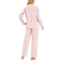 Ensemble pyjama pour adultes en microfibre de bambou, haut à manches longues et pantalon, élégant, luxueux, toucher doux, pyjama pour femmes, vêtements de nuit