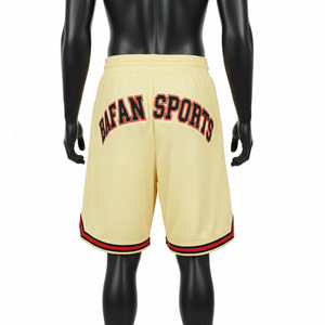 Short de basketball pour homme, tissu mesh léger premium GSM, anti-transpiration, logo personnalisé appliqué, short de sport pour homme. - Product Image 2