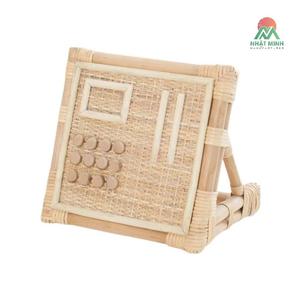Natural rattan toy checkout counter for children; pretend play shop toy for kids.<b>Foldable</b> Rustic Design for Pretend Play - Product Image 1