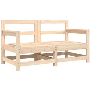 Silla de Jardín de Madera Natural con Cojines Beige, Muebles de Patio Convenientes - Product Image 3