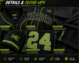 Custom Baseball Uniform Set Moisture Wicking Jersey Team Sportswear Short Sleeve <b>Athletic</b> Kit - Product Image 3