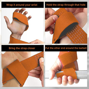 Correas de levantamiento de pesas de bajo precio para gimnasio, muñequeras elásticas para levantamiento de pesas, correas de levantamiento de alta elasticidad para gimnasio. - Product Image 1