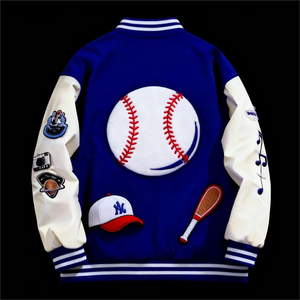 Chaqueta Varsity de Béisbol Personalizada de Alta Calidad 2026, Chaqueta Varsity Letterman para Hombre con Logotipo Bordado en Chenille de Lana - Product Image 3