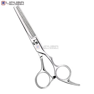 Rainbow Color Sharp Edge Comfortable <b>Rubber</b> <b>Plastic</b> for Salons Professional Japanese Steel Hair Thinning Scissors 6.5 Inch - Product Image 4