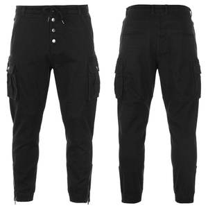 Pantalones Cargo Jaffico International para Hombre, Color Sólido, Ecológicos, 100% Algodón, Ligeros, Estampado Digital, Pierna Ancha, Cintura Elástica - Product Image 1