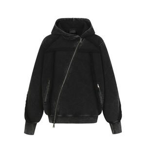 เสื้อฮู้ดดี้แบรนด์อเมริกันแนวสตรีทแฟชั่นสำหรับผู้ชาย ดีไซน์แบบ Deconstructed พร้อมฮู้ดรูปทรงแปลกตา - Product Image 3