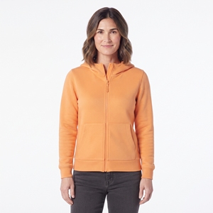 Women's <b>Orange</b> Zip Up <b>Hoodie</b> Long Sleeve Solid Color Hooded Sweatshirt with Pockets Breathable Fall Winter. - Product Image 5