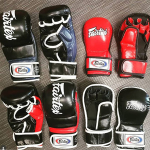 Customizable Custom Brand fairtex MMA Gloves PU Leather Adjustable Wrist Strap Hook Loop Martial Arts Boxing - Product Image 1
