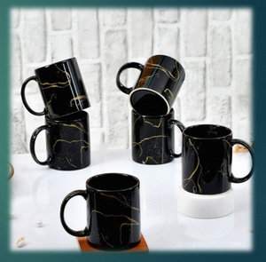 Black Gold Marble Ceramic Eco-friendly Modern Coffee <b>Mug</b> Glossy Polished with Gift <b>Box</b> for Home Office Gift - Product Image 4