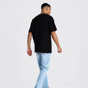 T-shirt à manches courtes pour homme imprimé dessin animé Skate Boy, coupe ample, col roulé, style décontracté, coton tricoté blanc, logo sur le devant - Product Image 2