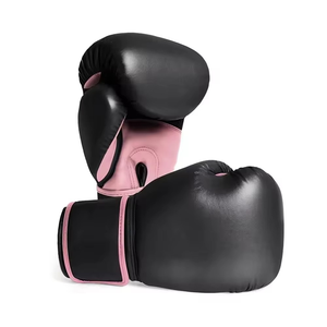 Gants de boxe d'entraînement en cuir PU blanc et bleu avec fermeture au poignet, respirants, unisexes pour adultes et adolescents - Product Image 5