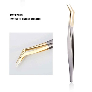 Wholesale Custom Logo Eyelash Extension Tweezers Stainless Steel Professional <b>Lash</b> Volume Isolation Beauty Tool OEM - Product Image 3