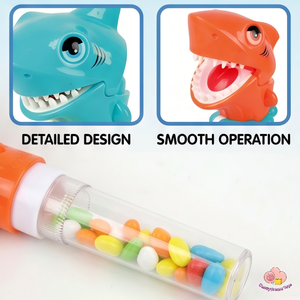 Candydream Juguete de Tiburón de Dibujos Animados con Dispensador de Caramelos, Juguete Interactivo de Plástico con Tubo Dispensador de Caramelos, Juguete de Llenado de Caramelos para Niños, Regalo - Product Image 4