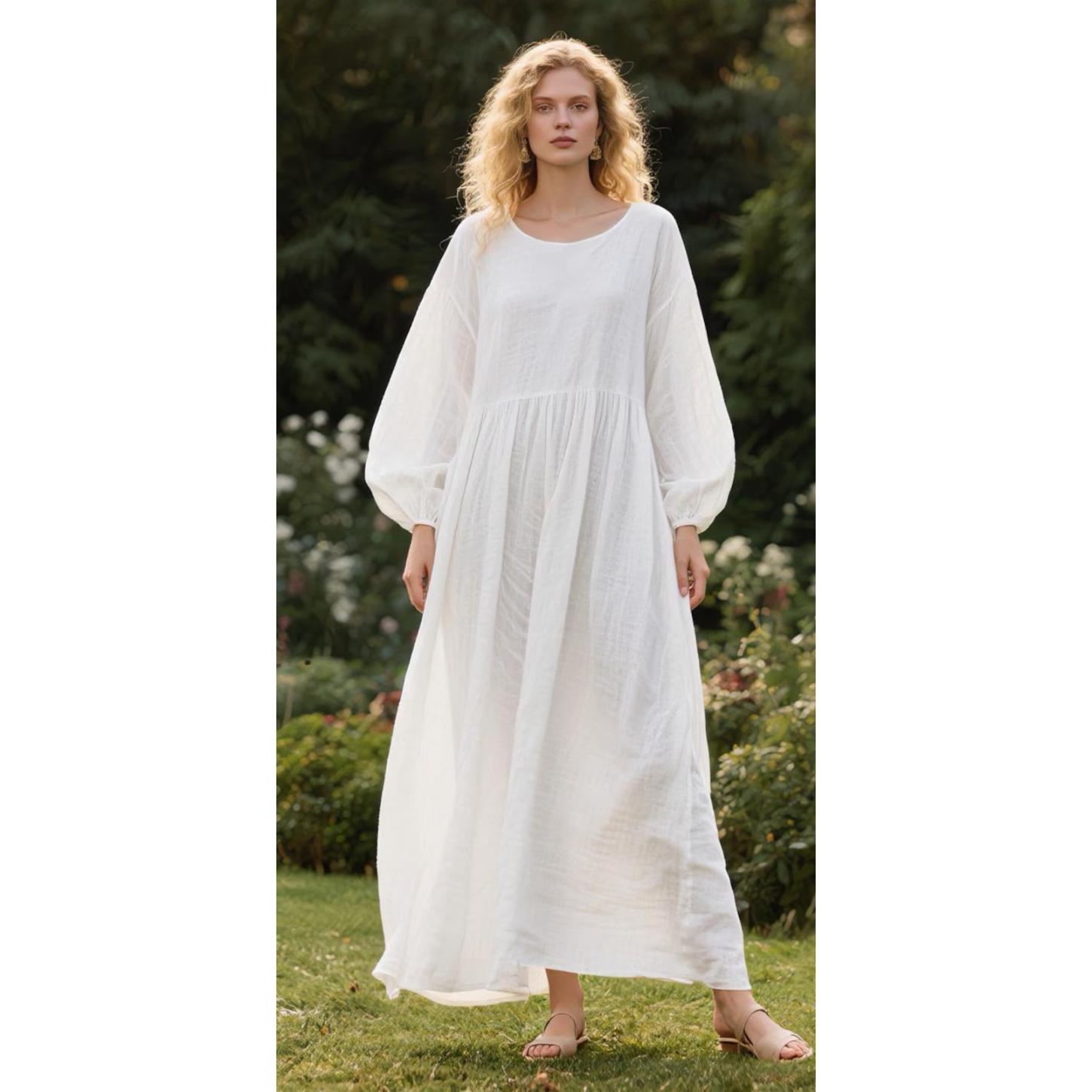 Wholesale White Hippie Boho Dresses Handmade 100% Cotton
