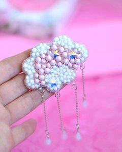 เข็มกลัดปักลายนกฮูกประดับลูกปัด งานฝีมือระดับพรีเมียม งานศิลปะสิ่งทอทำมือ เครื่องประดับสำหรับงานแต่งงานและงานหมั้น สำหรับทุกเพศ - Product Image 3