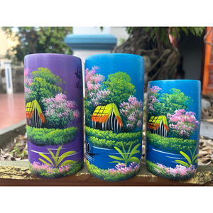 Gobelet à boire en bambou personnalisé, design sur mesure, 300 ml, peint à la main, bambou naturel, fabrication artisanale au Vietnam, OEM et ODM - Product Image 1