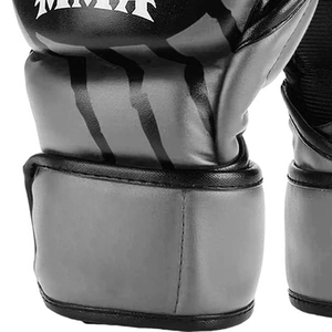 Gants de grappling MMA personnalisés demi-doigts en cuir PU, avec lacets, légers, pour adultes, pour la boxe et le Muay Thai, Wize - Product Image 6