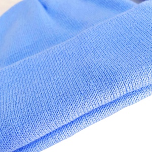 หมวกบีนนี่สีฟ้าอ่อน 100% อะคริลิค ฤดูหนาว ลำลอง สำหรับทุกเพศ ผู้ใหญ่ สีพื้น ขนาดรอบศีรษะ 56-58 ซม. 2027 - Product Image 2