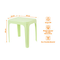 Table basse carrée moderne, durable, légère, en plastique PP, écologique, empilable, résistante aux UV, imperméable, pour intérieur/extérieur, hôpital