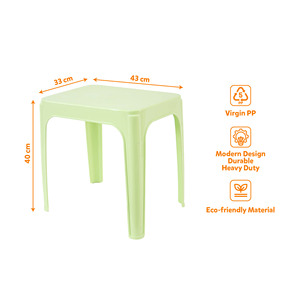 Modern <b>Square</b> Coffee <b>Table</b> Durable Lightweight Virgin PP Plastic Eco-Friendly Stackable Indoor/Outdoor Use for <b>Kitchen</b> Bedroom - Product Image 5