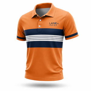 Custom <b>Orange</b> <b>Polo</b> Shirt Men Sublimation Performance Golf <b>Polo</b> Quick Dry Moisture Wicking Corporate Uniform Sports Team Wear - Product Image 2