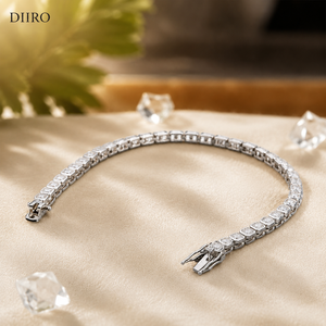 Princess Cut Diamond Tennis <b>Bracelet</b> 925 Sterling <b>Silver</b> Women's Classic Moissanite Wedding Jewelry - Product Image 4