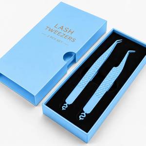 Pinzas Quirúrgicas Morje de Acero Inoxidable Azul de 10 mm con Punta Suave, Herramientas de Precisión para Aplicación de Pestañas - Product Image 4