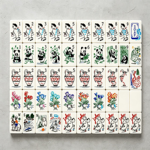 Ensemble de Mahjong de Luxe <span class=keywords><strong>Panda</strong></span> Cartoon 160 Pièces avec Boîte Magnétique Personnalisée, Cartes de Règles et Motifs Traditionnels Chinois Riches, Portable pour Fêtes et Vacances - Product Image 5