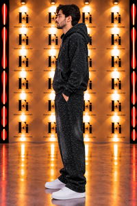 <b>Men</b>’s Rhinestone Tracksuit <b>Set</b> Zip Up Hoodie <b>Set</b> Hooded Tracksuit <b>Set</b> Crystal Hoodie Sweatpants <b>Set</b> Luxury Streetwear Tracksuit - Product Image 5