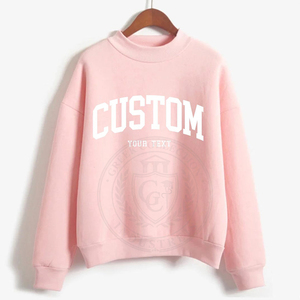 Sweat-shirt en coton épais à col montant, coupe oversize, unisexe, streetwear, sweat à capuche pour femme, logo brodé, impression en relief, pull d'hiver - Product Image 1