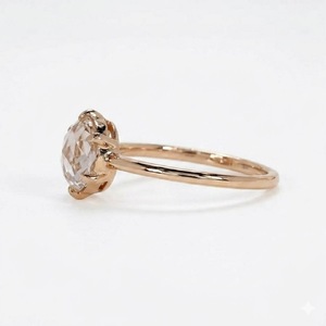 Anillo de Compromiso Solitario de Platino 950 con Certificado IGI, Diamante Cultivado en Laboratorio, Corte Redondo, Color E, Claridad VVS2, 6.5 mm, 1 Quilate - Product Image 4