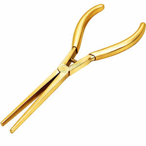 Pince plate à bec long OEM avec ressort, outil de fabrication de bijoux en acier inoxydable, logo personnalisé, prix de gros direct usine - Product Image 2