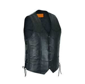 Gilet de motard en cuir pour homme, nouveau design élégant, respirant, coupe-vent, imperméable, haute qualité - Product Image 4