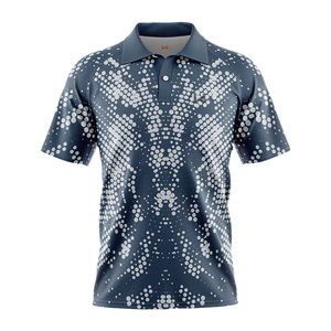เสื้อโปโลแขนสั้นสำหรับผู้ชายเสื้อโปโลผ้าโพลีเอสเตอร์/ ผ้าฝ้ายผสมพิมพ์ลายสกรีนลำลอง4เกม - Product Image 4