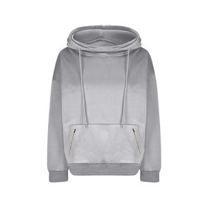 Fabricante OEM Personalizado, Sudaderas con Capucha Cortas de Invierno para Mujer de Alta Calidad, 100% Algodón, Felpa, Estilo Urbano, Conjunto con Sudadera Frontal Tipo Pullover - Product Image 5