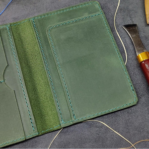 Handmade Leather Passport Wallet Genuine RFID Blocking Travel Organizer Multiple <b>Cards</b> Custom Branding for sale in low price - Product Image 6