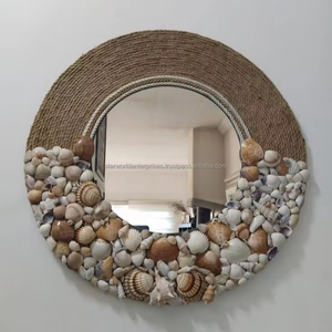 Diseño moderno mosaico redondo aleación de aluminio marco baño Led espejo pared decoraciones para el hogar - Product Image 1