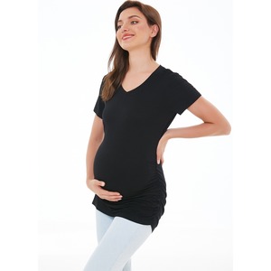 Vestido de Maternidad Personalizado de Manga Larga con Cuello Redondo para Mujer, de Poliéster/Nailon, Sólido, Transpirable, Ecológico, Impermeable, Verano, RTS - Product Image 1