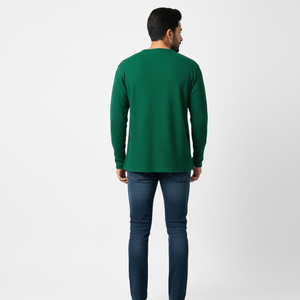 Chemises thermiques pour hommes de haute qualité, personnalisables OEM ODM - Tissu respirant en maille 180g, coupe classique, manches longues, personnalisable - Product Image 2