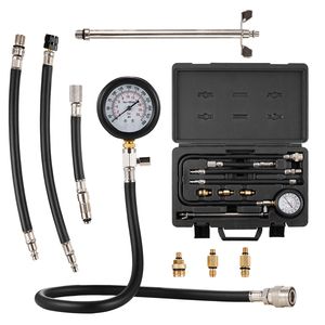 Kit Adattatori per Tester di Compressione Automobilistico a 9 Pezzi, Manometro di Precisione a Doppia Scala per Test di Perdite nei Cilindri del Motore, Specifico per Auto - Product Image 1