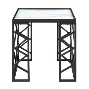 Set di Tavolini da Caffè e Tavolini Laterali Occasionali in 3 Pezzi con Piano in Vetro Temperato e Struttura in Metallo Nero per Soggiorno - Product Image 5