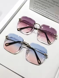 Gafas de Sol Metálicas Retro sin Montura, Protección UV400, para Playa y Viajes, Unisex, Económicas, al por Mayor - Product Image 4