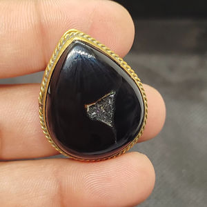 Anillos y Colgantes de Latón Hechos a Mano, Piedras Preciosas para Joyería, Wollastonita 100% Natural, Colgante Ranurado, Gemas Sueltas - Product Image 1