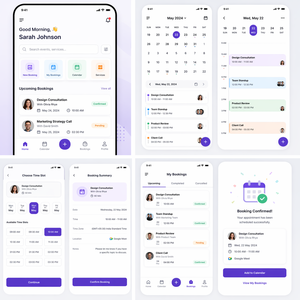 Application mobile intelligente de réservation de calendrier, de planification et de gestion des rendez-vous avec automatisation IA et architecture évolutrice - Product Image 2