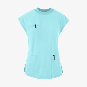 Uniforme Médico de Enfermería, Nuevo Diseño, Camiseta sin Mangas con Múltiples Bolsillos, Ligera, Cuello Redondo, Top Médico para Mujer, Gran Venta - Product Image 2